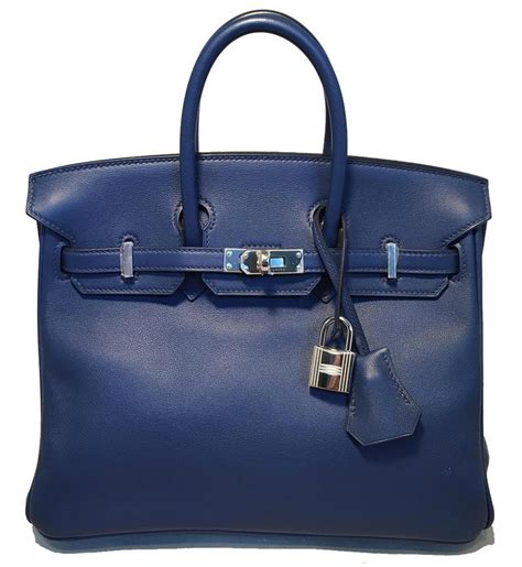 hermes navy blue bag|blue birkin bag price.